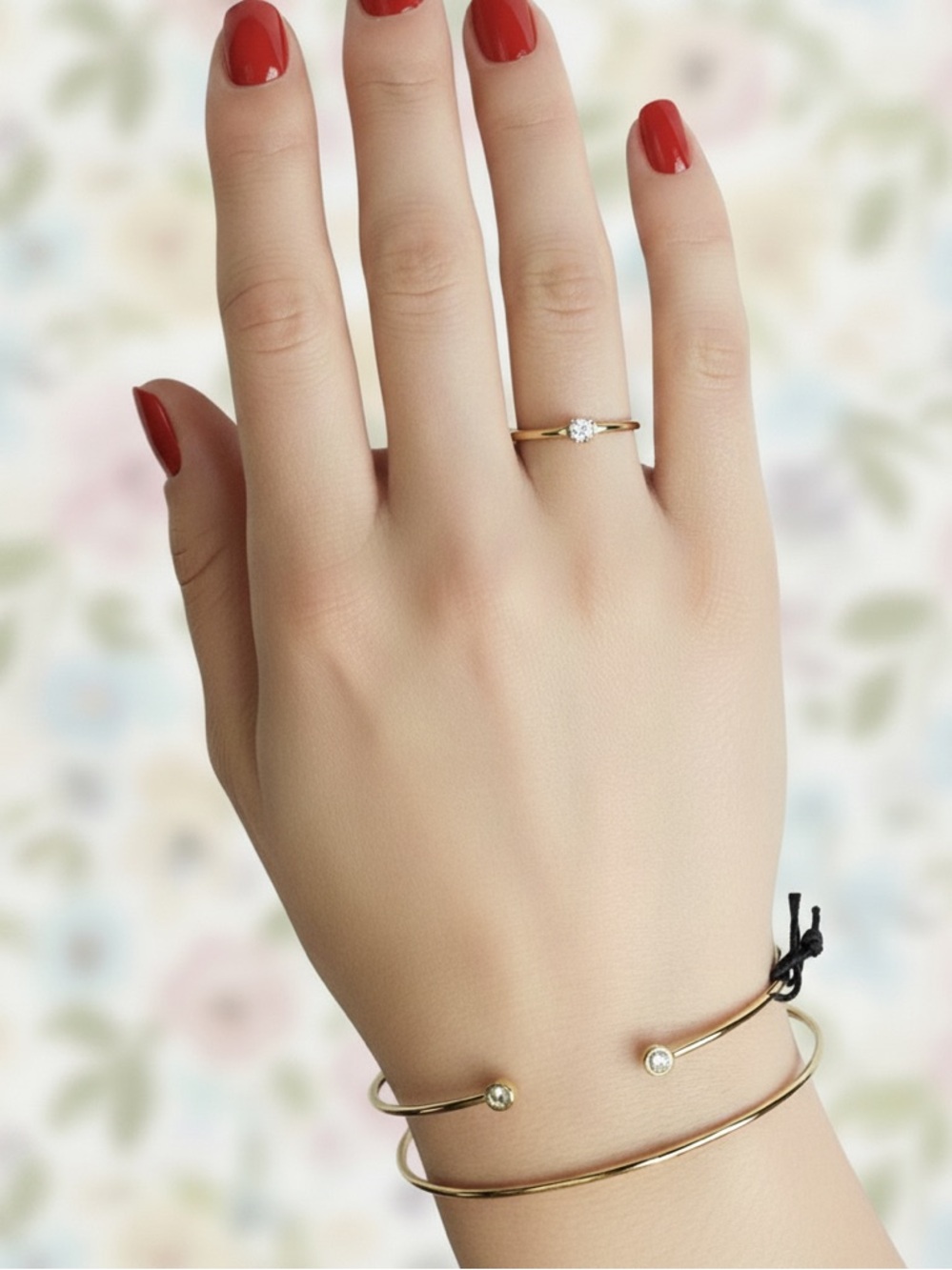 ARGENTO VIVO CZ Bezel Set Wire Cuff Bracelet